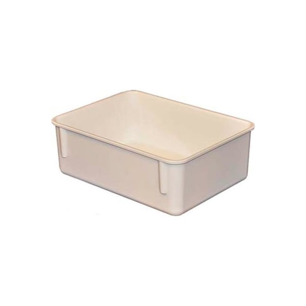 Mfg Tray Nestable Storage Tote, 11-3/4 in L x 8-3/4 in W x 4-1/8 in H, White, Fiberglass 9201085269 - main
